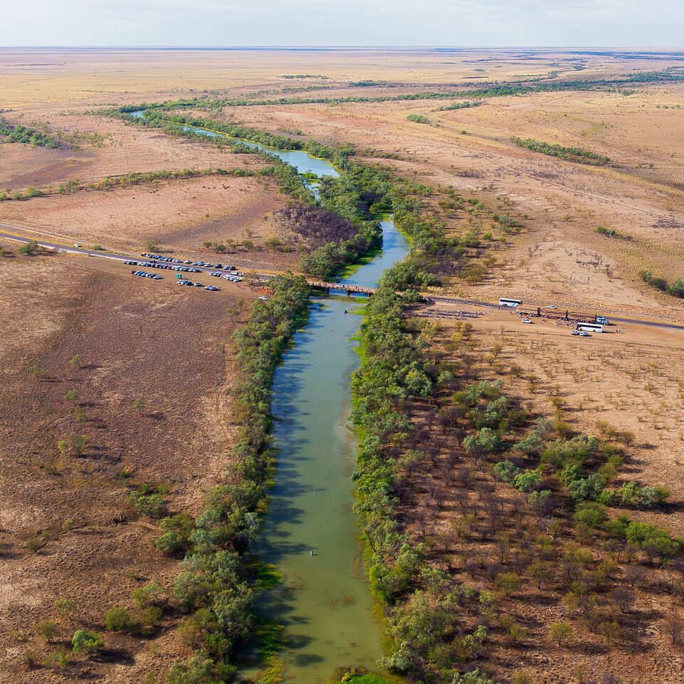 Aerial of Julia Creek Triathlon